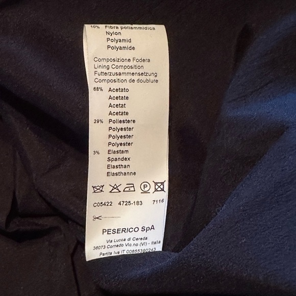 Peserico Black V-Neck Dress size 40 NWT - Picture 2 of 7